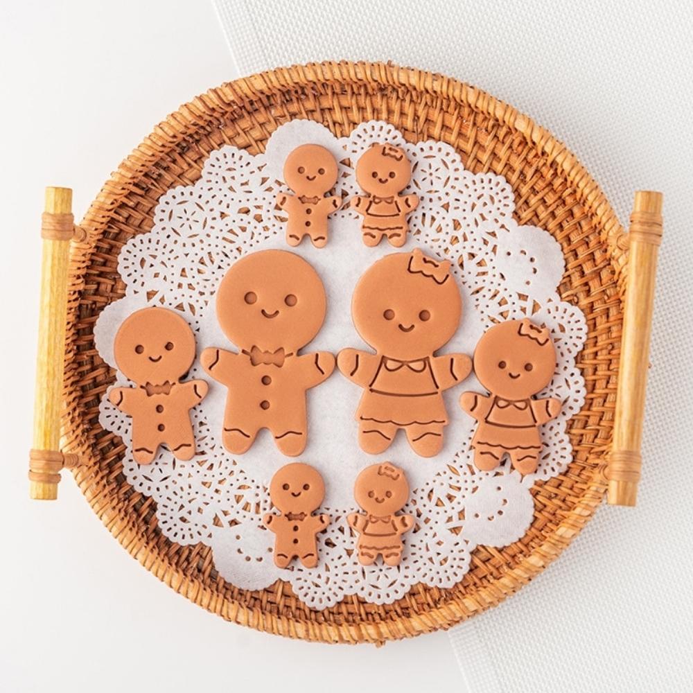 Gingerbread Family Cookie Cutter & Stamp - Gingerbread Man Women Boy Girl Baby Christmas DIY