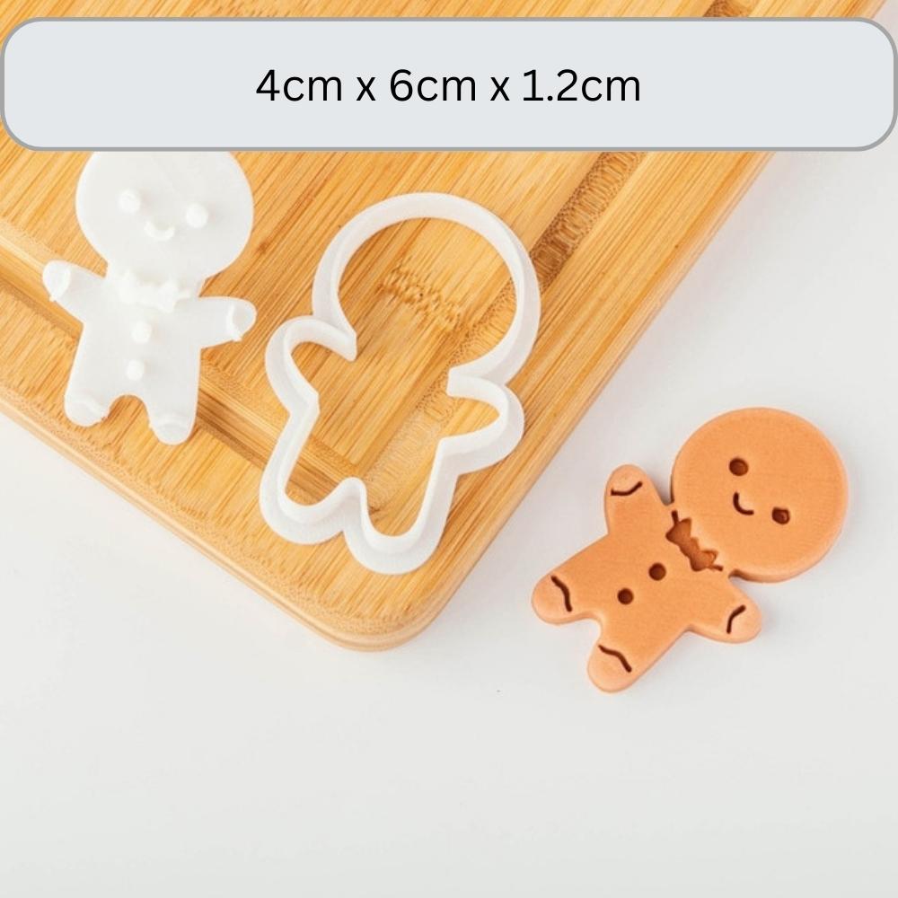 Gingerbread Family Cookie Cutter & Stamp - Gingerbread Man Women Boy Girl Baby Christmas Size Chart