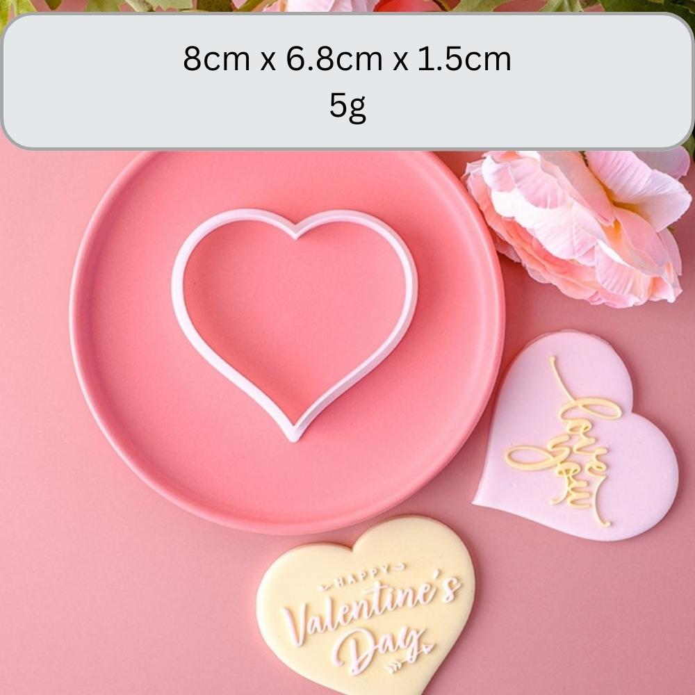 Happy Valentine's Day Heart Cookie Cutter, Stamp